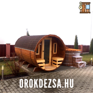 Finn hordó szauna 10-12 személyes fa tüzelésű kályhával