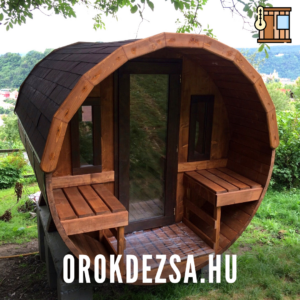 Finn hordó szauna 4-6 személyes elektromos kályhával